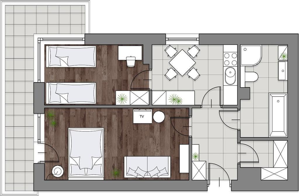3D Poznanska 6 Apartament Krakow Dış mekan fotoğraf